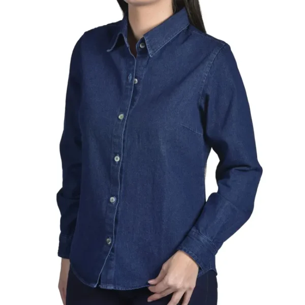 Camisa y blusa mezclilla manga larga